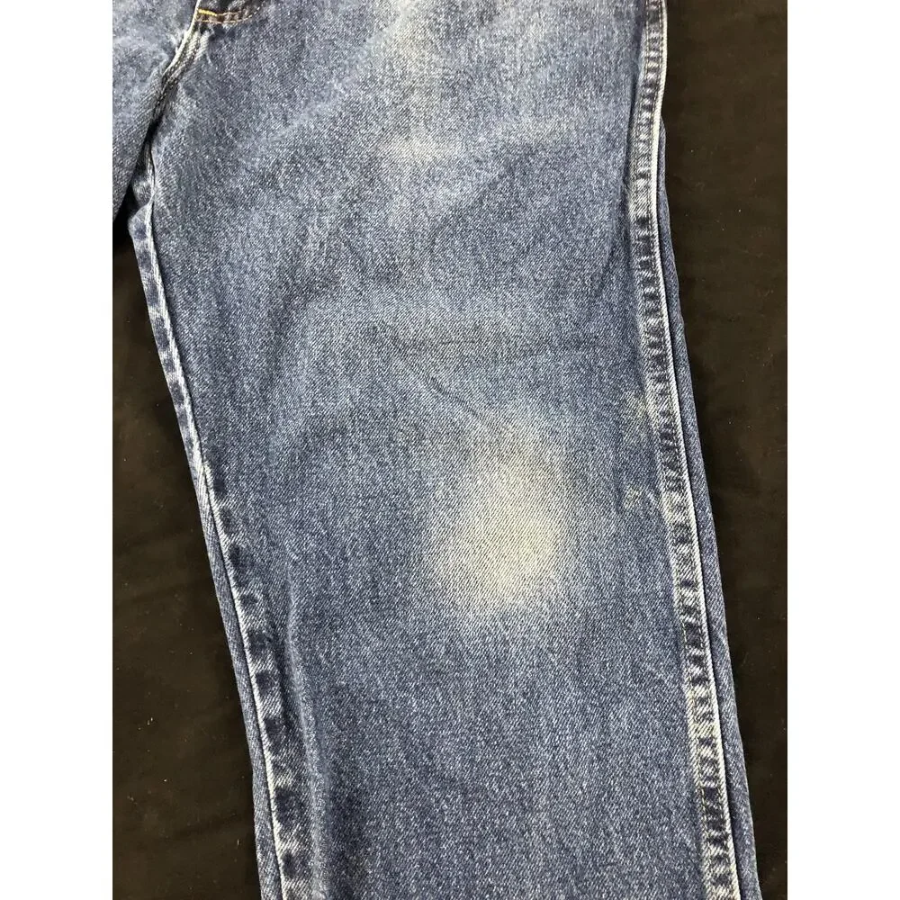 Wrangler Jeans Mens 34x30 Blue Medium Wash Regular Fit Straight Denim Pockets